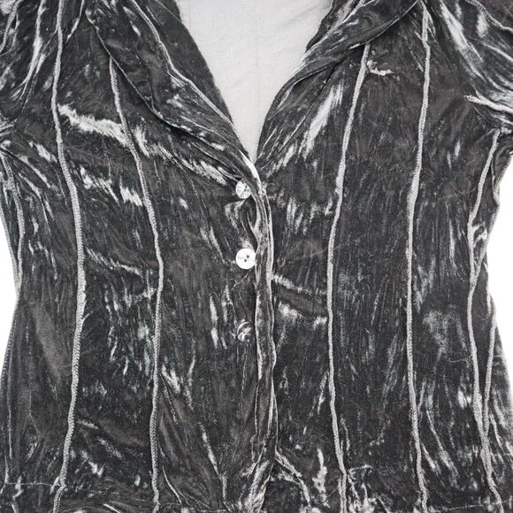 Passion Concept Jacket Womens M Black Pinstriped Long Sleeve Collared Blazer - Picture 9 of 16